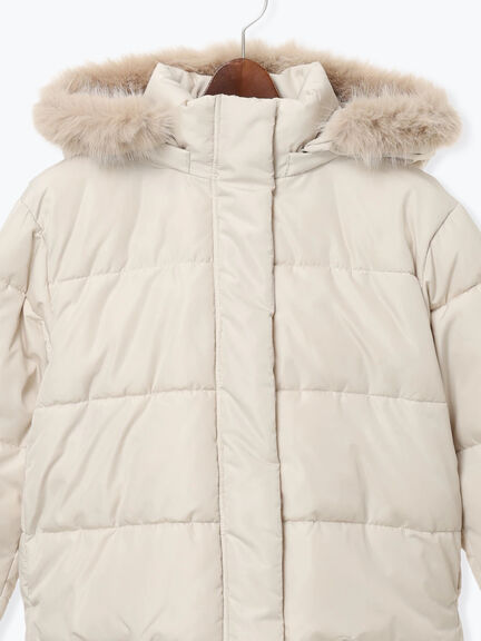 【撥水】フード取外し中綿ショートブルゾン（オフホワイト/ブラック/ベージュ）｜Te chichi TERRASSE（テチチ テラス）通販