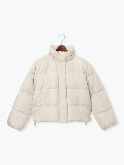 【撥水】フード取外し中綿ショートブルゾン（オフホワイト/ブラック/ベージュ）｜Te chichi TERRASSE（テチチ テラス）通販