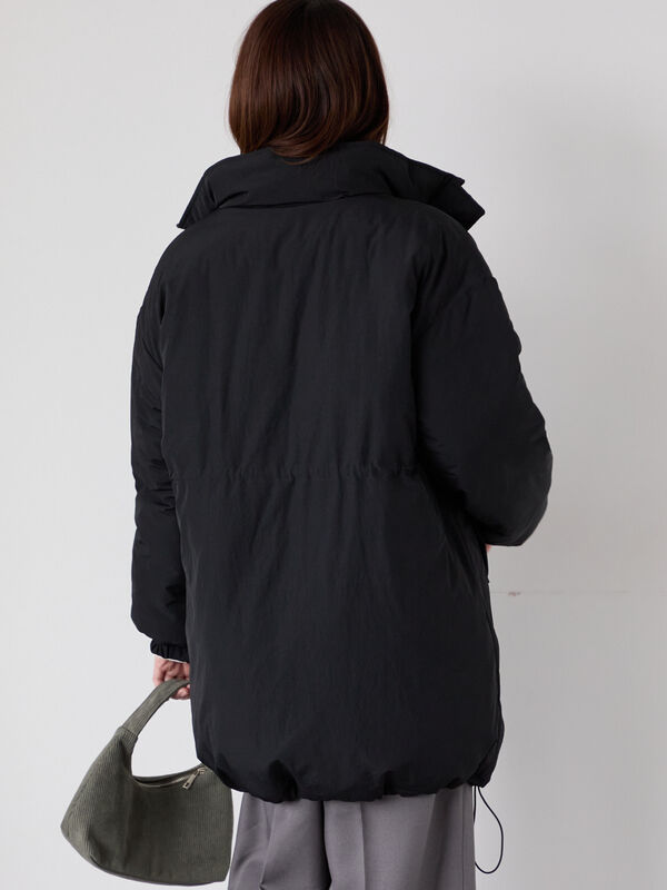 セール】 【撥水】中綿ミリタリーコート（オフホワイト/ブラック