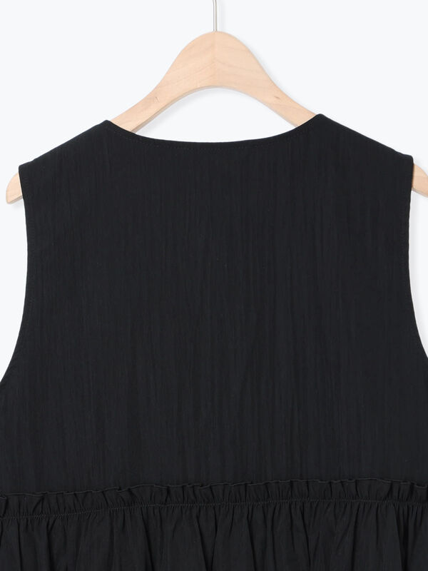 ★美品★ nagonstans ペプラムベスト ブラック 黒 ゴールドジャパン GOLDJAPAN 撥水ナイロンペプラムベスト （ブラック