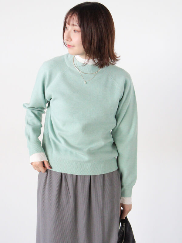 もちもちミラノリブハイネックニット（グレー/ブラック/ピンク