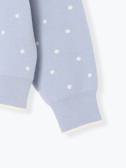 ドットジャカードハイネックニット（グレー/モカ/ブルー）｜Te chichi TERRASSE（テチチ テラス）通販