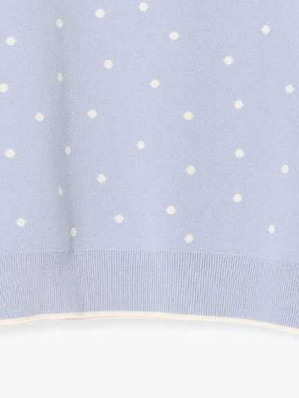 ドットジャカードハイネックニット（グレー/モカ/ブルー）｜Te chichi TERRASSE（テチチ テラス）通販