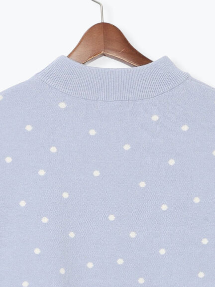 ドットジャカードハイネックニット（グレー/モカ/ブルー）｜Te chichi TERRASSE（テチチ テラス）通販