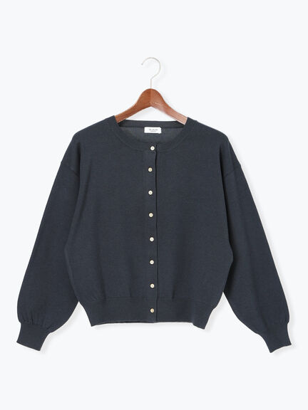 金釦クルーネックカーディガン（オフホワイト/チャコールグレー/イエロー/ミント）｜Te chichi TERRASSE（テチチ テラス）通販