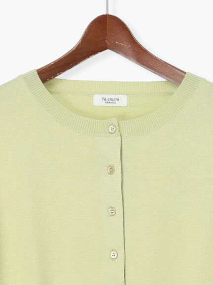 金釦クルーネックカーディガン（オフホワイト/チャコールグレー/イエロー/ミント）｜Te chichi TERRASSE（テチチ テラス）通販