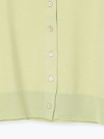 金釦クルーネックカーディガン（オフホワイト/チャコールグレー/イエロー/ミント）｜Te chichi TERRASSE（テチチ テラス）通販