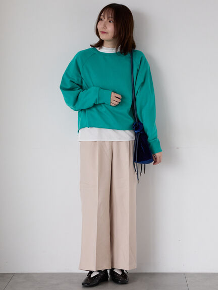 カットオフ裏毛スウェット（オフホワイト/チャコールグレー/レッド/グリーン）｜Te chichi TERRASSE（テチチ テラス）通販