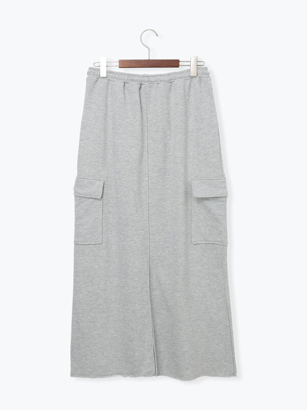 セール】 裏毛カーゴスカート（グレー/ブラック/ボトムス/スカート