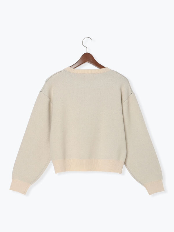 筆記体ロゴニット（オフホワイト/グレー/ベージュ/ネイビー/トップス