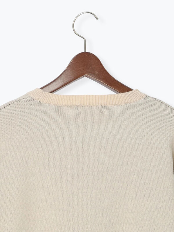 筆記体ロゴニット（オフホワイト/グレー/ベージュ/ネイビー/トップス