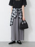ワッフルナロースカート(グレー/ブラック/ボルドー)|Te chichi TERRASSE(テチチ テラス)通販