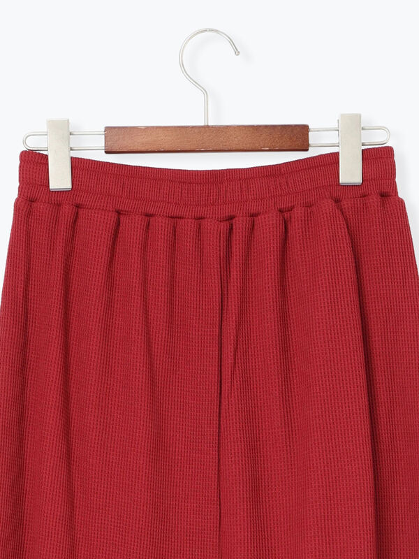 ワッフルナロースカート（グレー/ブラック/ボルドー/ボトムス