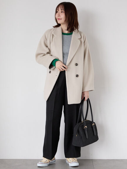 シャギーミドルコート（グレー/ブラック/ベージュ）｜Te chichi TERRASSE（テチチ テラス）通販