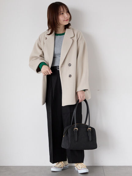 シャギーミドルコート（グレー/ブラック/ベージュ）｜Te chichi TERRASSE（テチチ テラス）通販