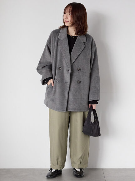 シャギーミドルコート（グレー/ブラック/ベージュ）｜Te chichi TERRASSE（テチチ テラス）通販