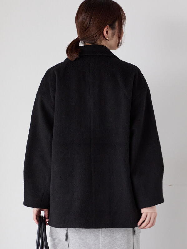 【新品タグ付き】シャギーミドルコート セール】 シャギーミドルコート（グレー/ブラック/ベージュ/アウター