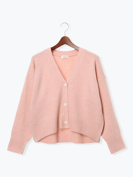 起毛ジャカードVネックショートカーディガン（グレー/ピンク/サックスブルー/パープル）｜Te chichi TERRASSE（テチチ テラス）通販