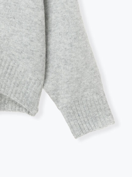 起毛ジャカードVネックショートカーディガン（グレー/ピンク/サックスブルー/パープル）｜Te chichi TERRASSE（テチチ テラス）通販