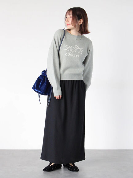 リボンモチーフロゴニットプルオーバー（オフホワイト/グレー/ミント）｜Te chichi TERRASSE（テチチ テラス）通販