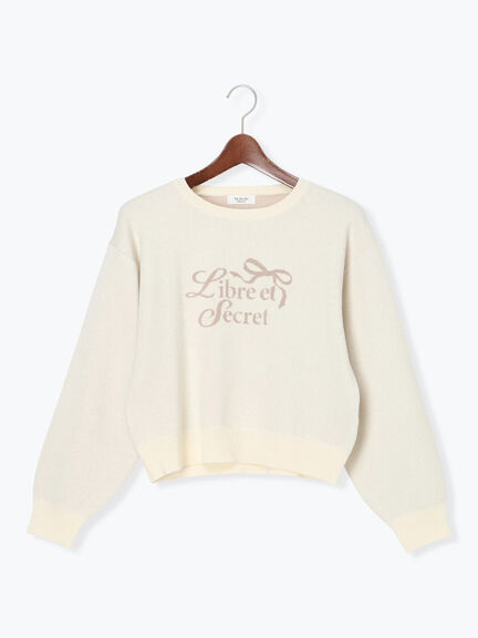 リボンモチーフロゴニットプルオーバー（オフホワイト/グレー/ミント）｜Te chichi TERRASSE（テチチ テラス）通販