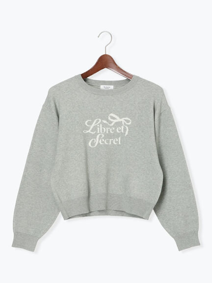 リボンモチーフロゴニットプルオーバー（オフホワイト/グレー/ミント）｜Te chichi TERRASSE（テチチ テラス）通販