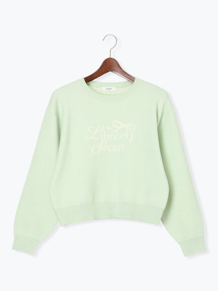 リボンモチーフロゴニットプルオーバー（オフホワイト/グレー/ミント）｜Te chichi TERRASSE（テチチ テラス）通販