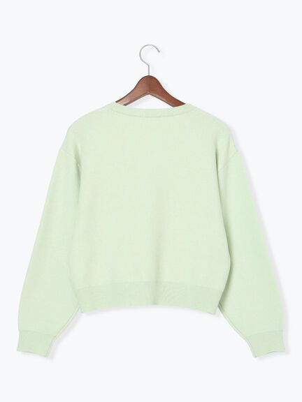 リボンモチーフロゴニットプルオーバー（オフホワイト/グレー/ミント）｜Te chichi TERRASSE（テチチ テラス）通販