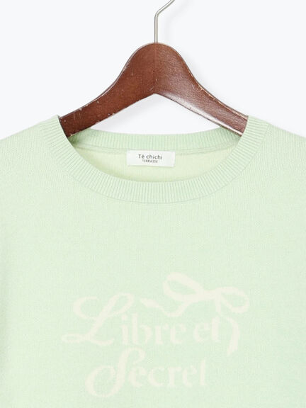 リボンモチーフロゴニットプルオーバー（オフホワイト/グレー/ミント）｜Te chichi TERRASSE（テチチ テラス）通販