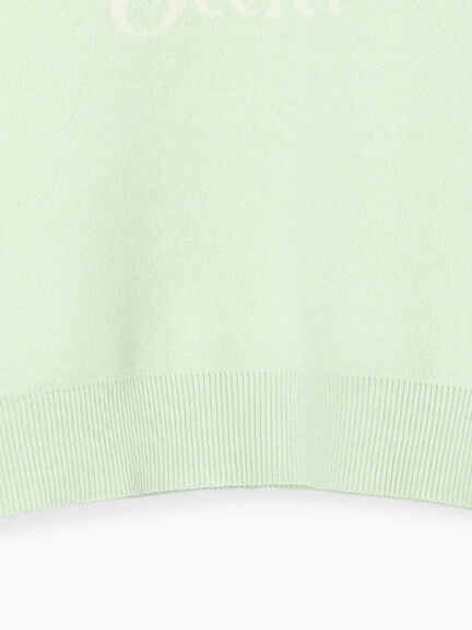 リボンモチーフロゴニットプルオーバー（オフホワイト/グレー/ミント）｜Te chichi TERRASSE（テチチ テラス）通販