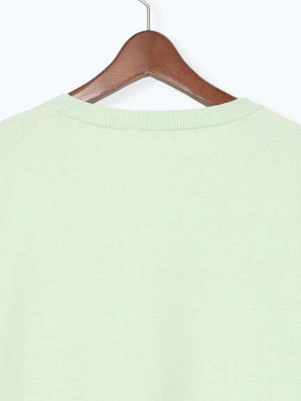 リボンモチーフロゴニットプルオーバー（オフホワイト/グレー/ミント）｜Te chichi TERRASSE（テチチ テラス）通販