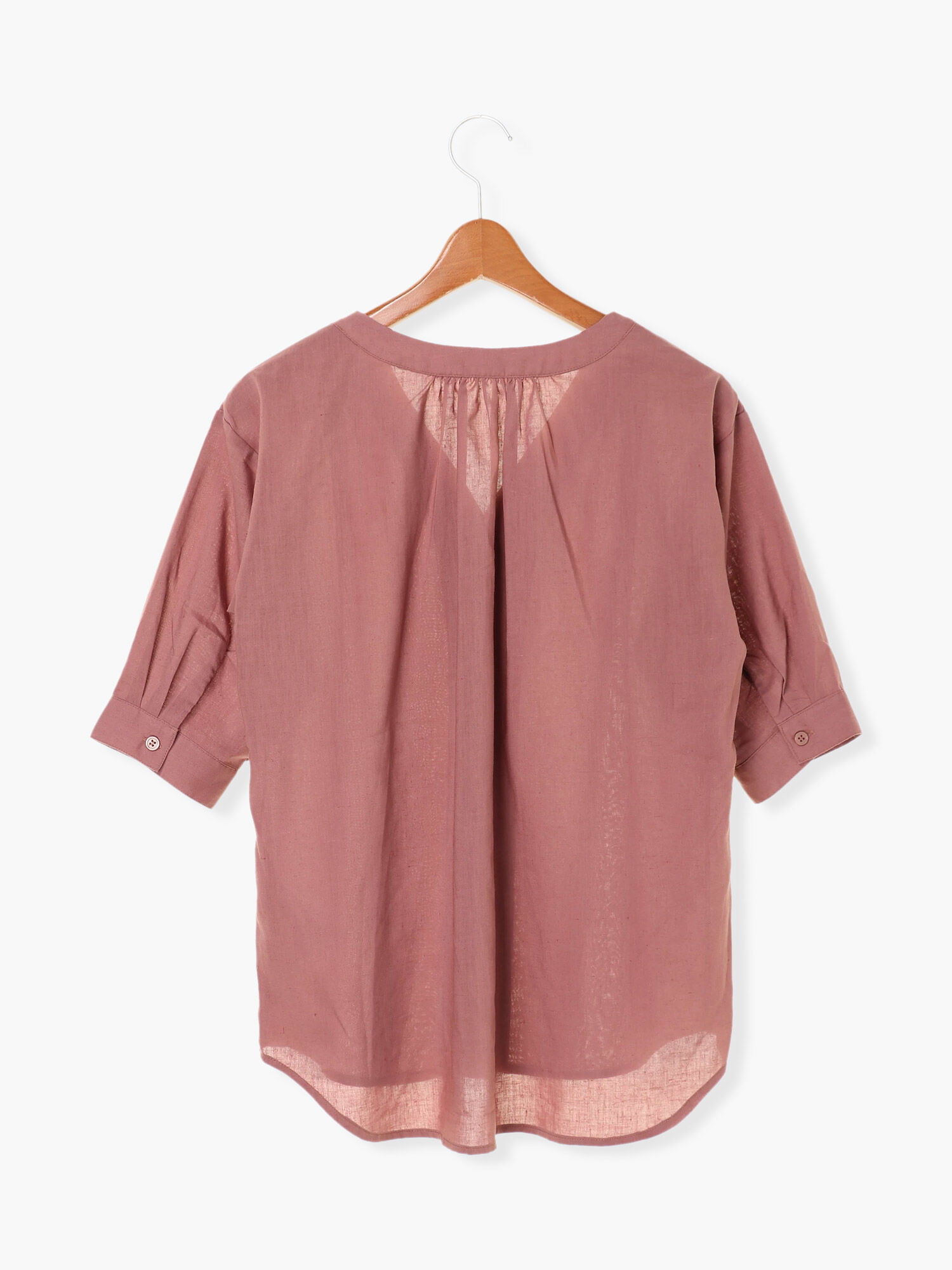 セール ノーカラーブラウス Ss オフホワイト ピンク グリーン トップス Lugnoncure ルノンキュール 公式通販