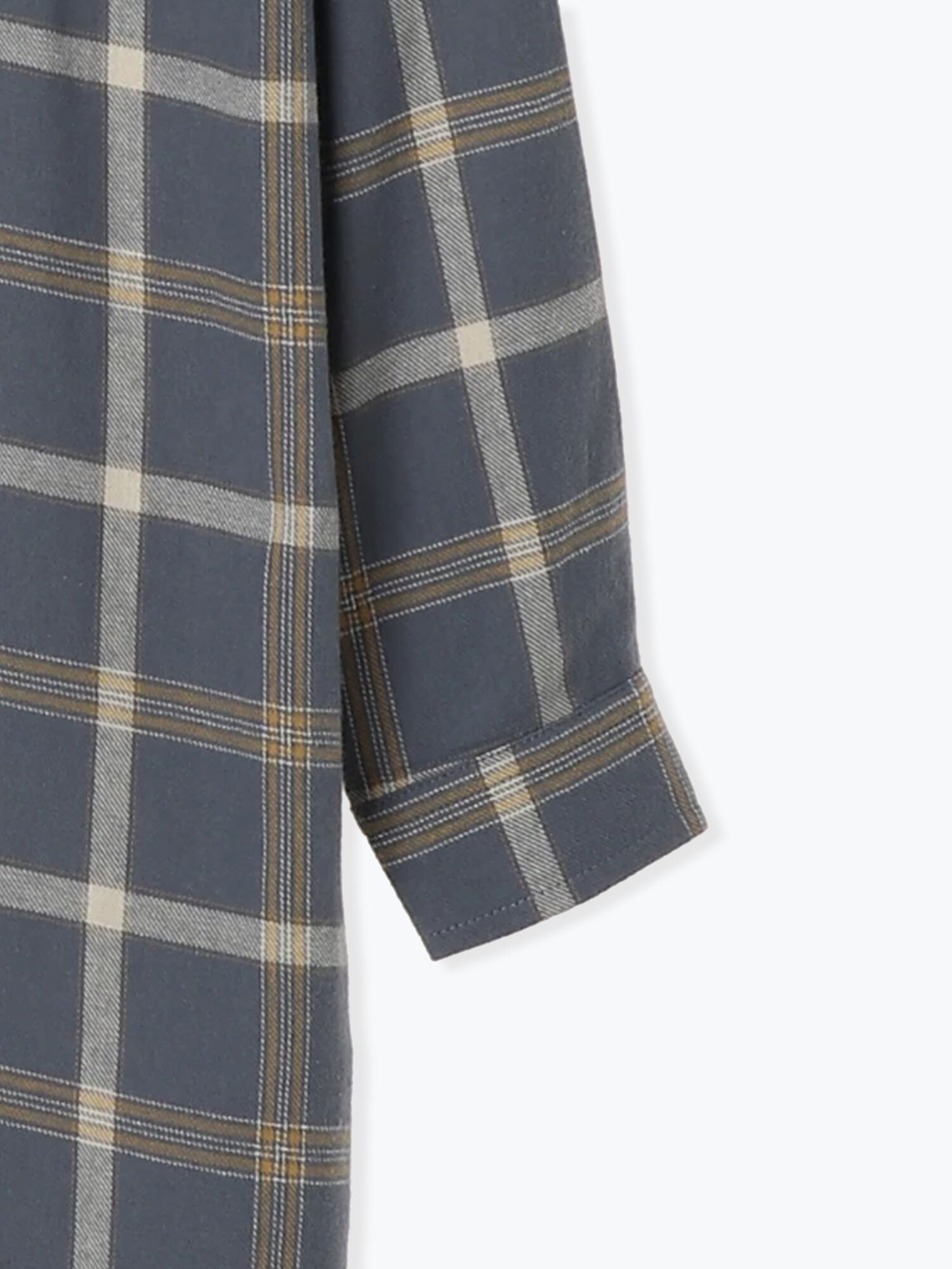 期間限定 ネルチェックシャツワンピース Ls オフホワイト ベージュ ネイビー ワンピース Lugnoncure ルノンキュール 公式通販