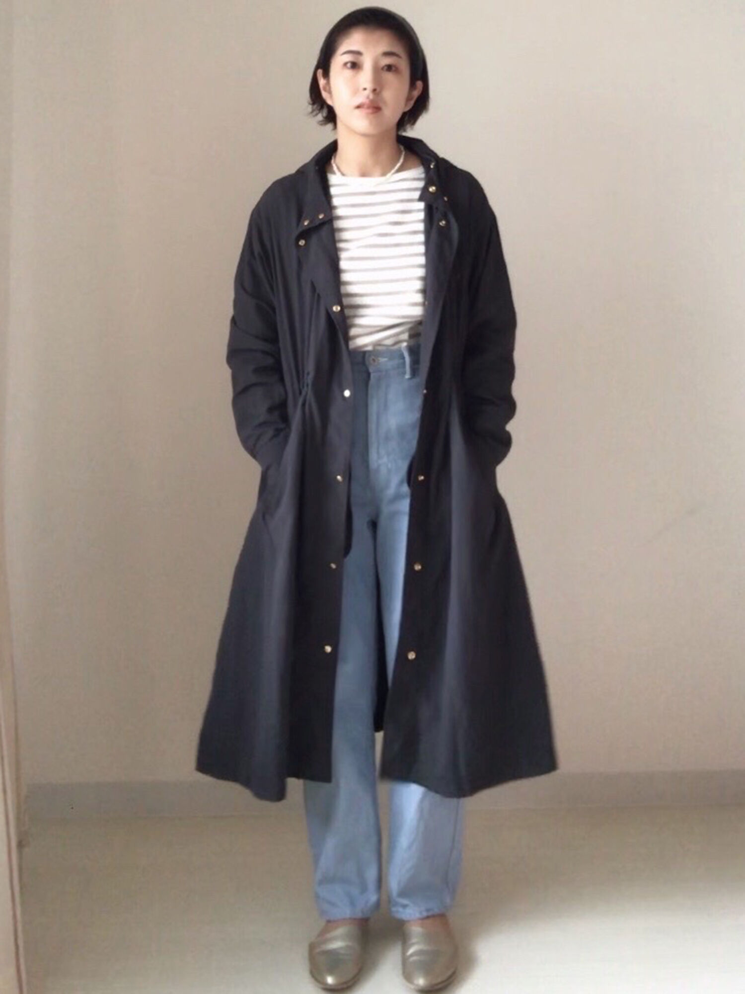 セール ウェザーロングコート チャコールグレー ベージュ カーキ アウター Lugnoncure ルノンキュール 公式通販