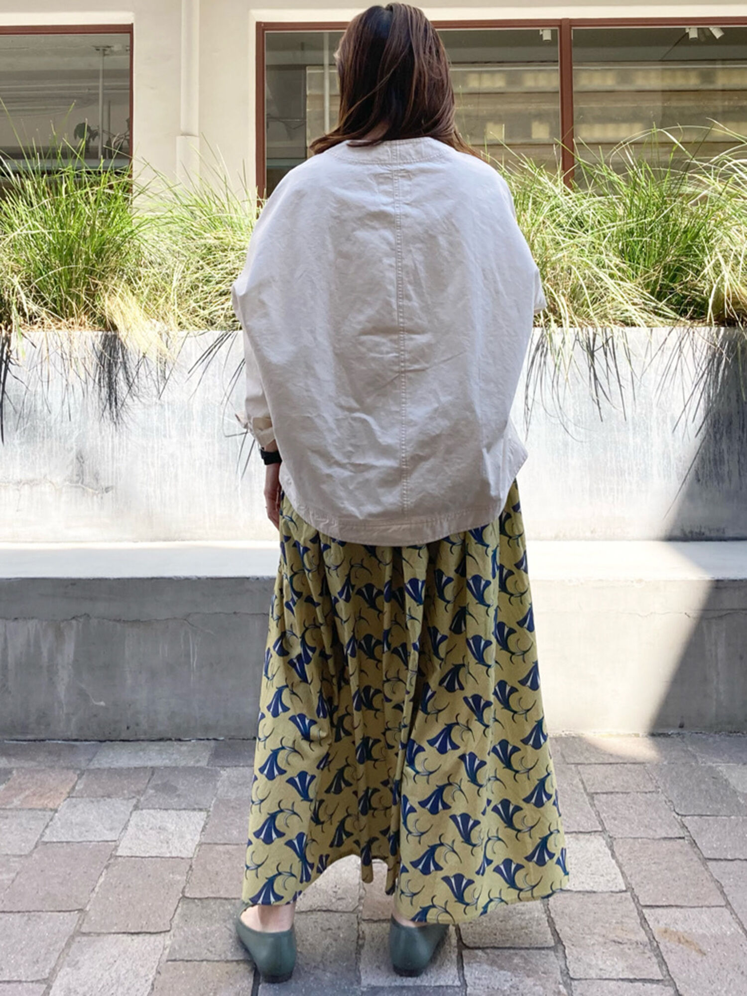 セール アフリカン柄スカート ダークブラウン ブルー ボトムス Lugnoncure ルノンキュール 公式通販