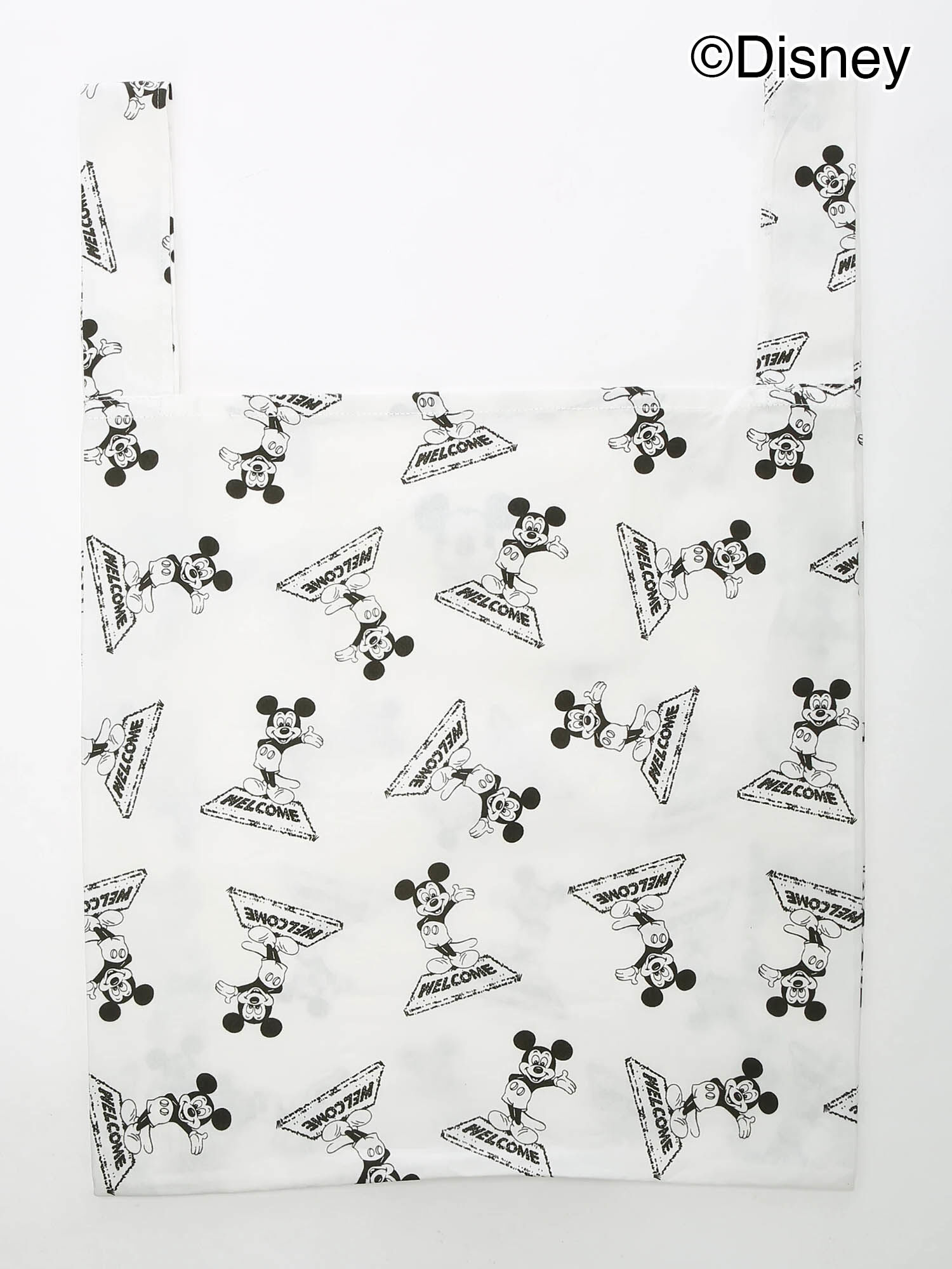 セール Disney ミッキー エコバッグ 総柄 オフホワイト バッグ Lugnoncure ルノンキュール 公式通販