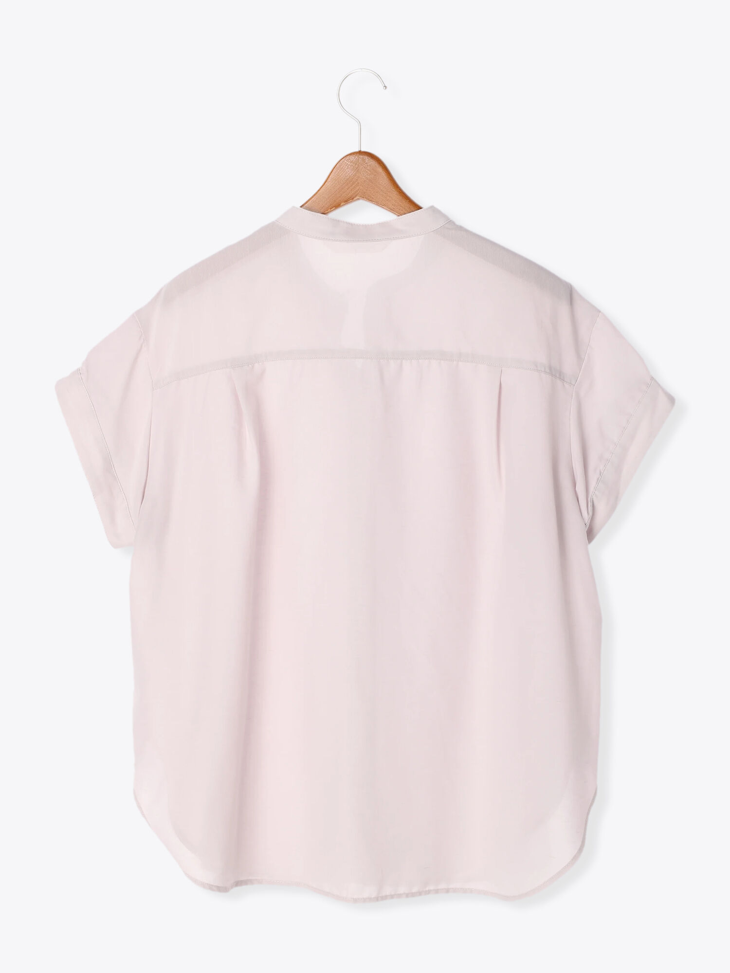 セール イージーケア しわになりにくい バンドカラーシャツ オフホワイト グレー チャコールグレー トップス シャツ ブラウス Lugnoncure ルノンキュール 公式通販