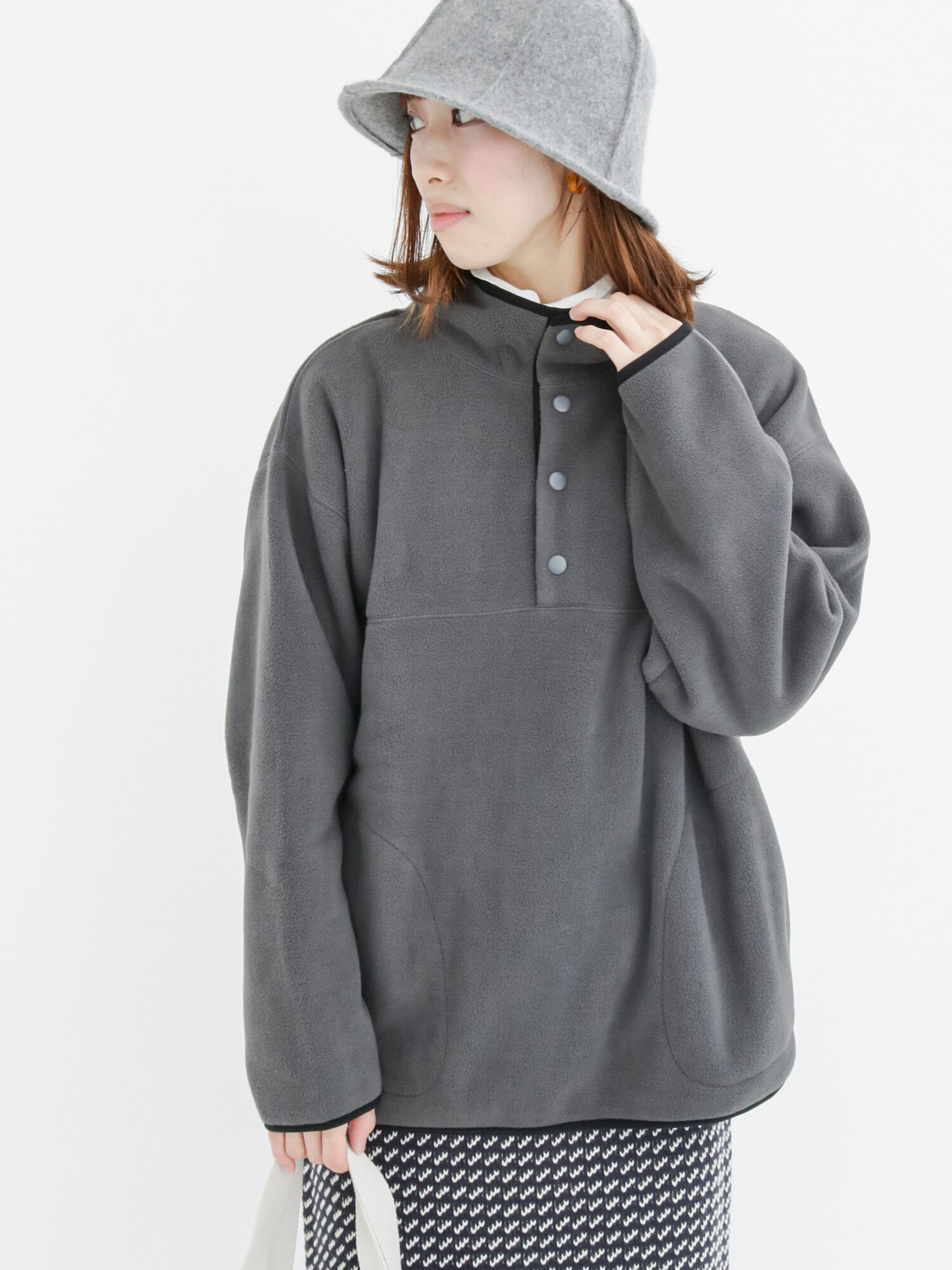 Healthknit product】フリースプルオーバー(オフホワイト