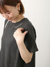裾ラウンド刺繍変形Tシャツ（チャコールグレー）｜Lugnoncure（ルノンキュール）通販