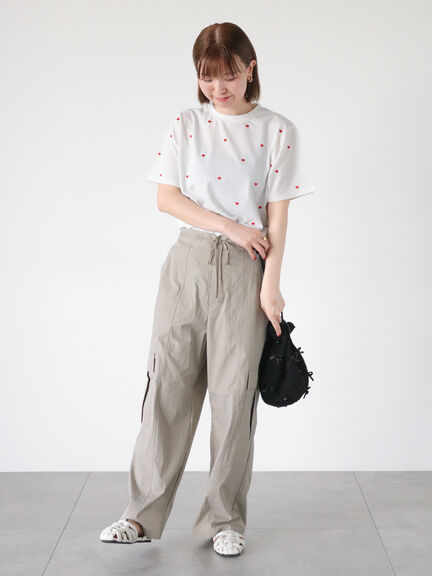 綿ナイロンカーゴパンツ（オフホワイト/ブラック/カーキ）｜Lugnoncure（ルノンキュール）通販