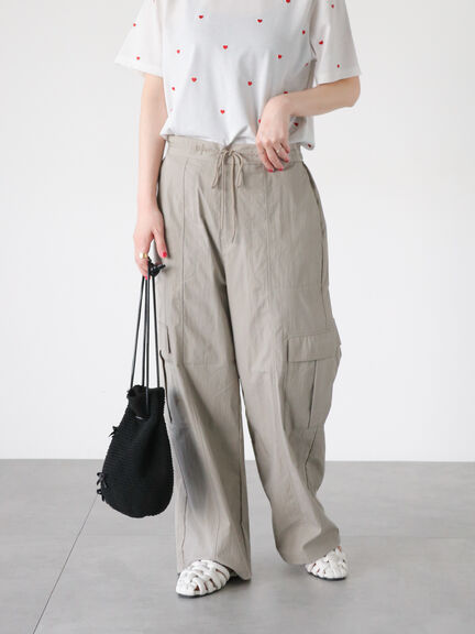 綿ナイロンカーゴパンツ（オフホワイト/ブラック/カーキ）｜Lugnoncure（ルノンキュール）通販