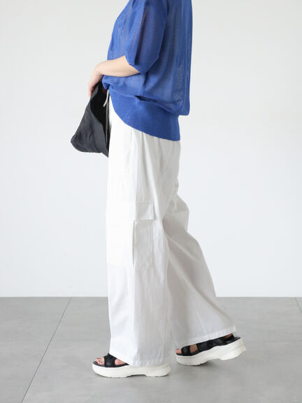 綿ナイロンカーゴパンツ（オフホワイト/ブラック/カーキ）｜Lugnoncure（ルノンキュール）通販