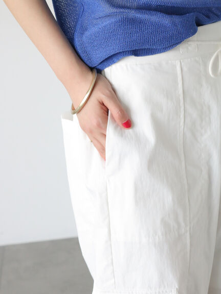 綿ナイロンカーゴパンツ（オフホワイト/ブラック/カーキ）｜Lugnoncure（ルノンキュール）通販