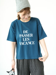 新品タグ付き アメリカーナ Tシャツ プリント ロゴ ネイビー レディース