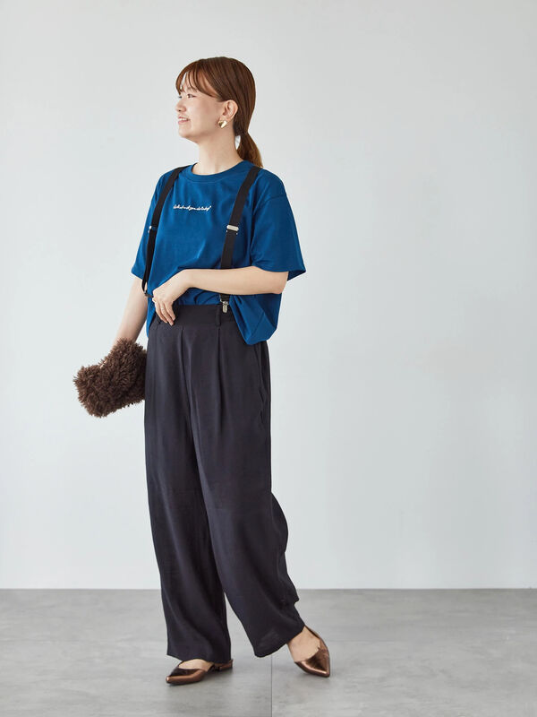 セール】 【接触冷感】フロントロゴ刺繍Tシャツ（オフホワイト
