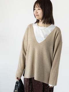 カフネVネックニットプルオーバー新品未使用 cafune - メルカリ