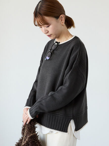 「直くんさん専用」STONE  グレー ニットセーター XL 201件目～ - ニット・セーター(グレー/灰色系)｜レディース