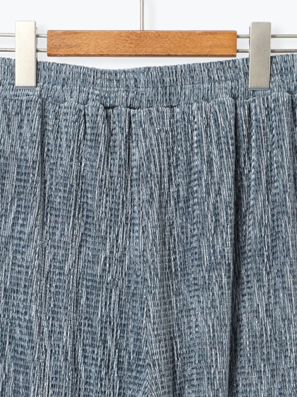 セール】 シャーリングベロアカットパンツ（チャコールグレー