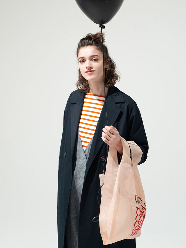 【撥水/防花粉】ツイルロングコート《2025spring catalog item》（ネイビー）｜Lugnoncure（ルノンキュール）通販