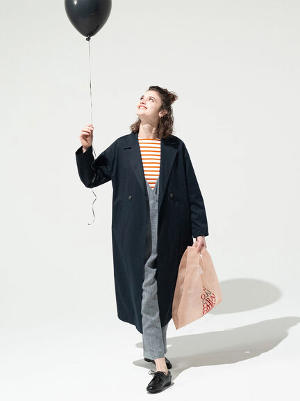 【撥水/防花粉】ツイルロングコート《2025spring catalog item》（ベージュ/カーキ/ネイビー）｜Lugnoncure（ルノンキュール）通販